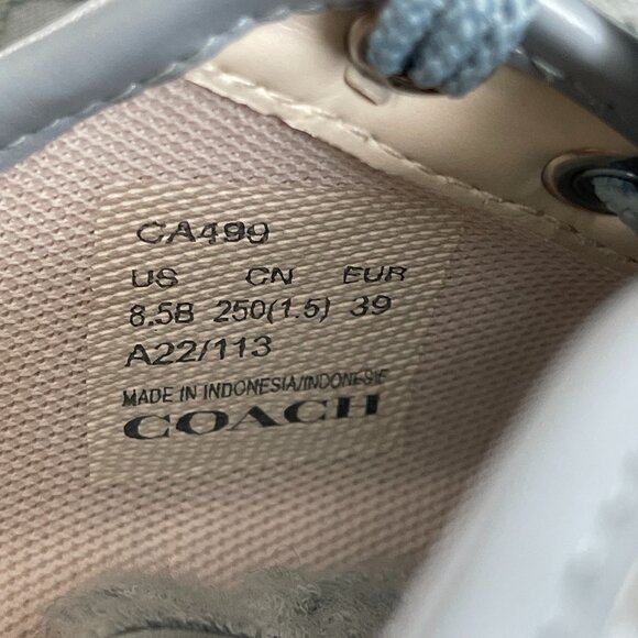 COACH Citysole Platform Women's Blue Sneaker Signature Terry Cloth Size US 8.5 - Picture 11 of 14